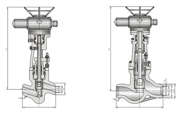 J961H高温高压电动截止阀结构图