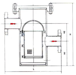 YG07筒型过滤器 尺寸图