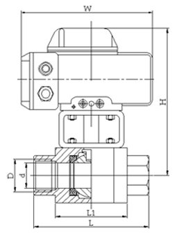 电动高压球阀 结构图