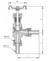 J24角式针型阀结构形式