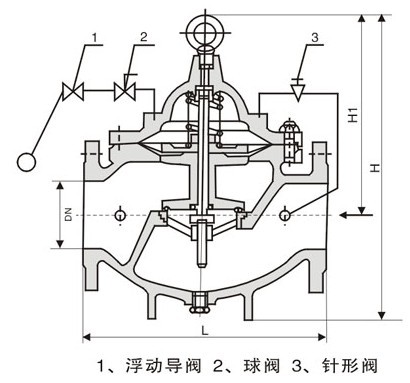 100X遙控浮球閥 結(jié)構(gòu)圖