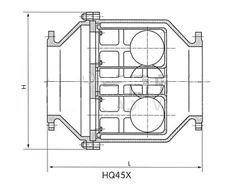 HQ45微阻球形止回阀 结构图