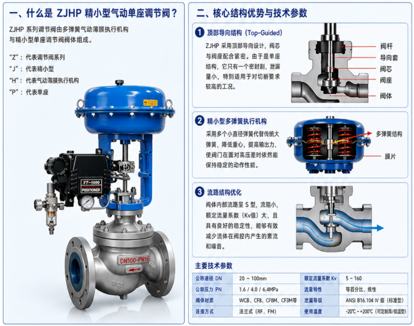 什么是 ZJHP 精小型气动单座调节阀