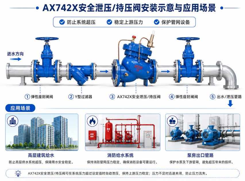 AX742X安全泄压/持压阀的安装位置应用场景