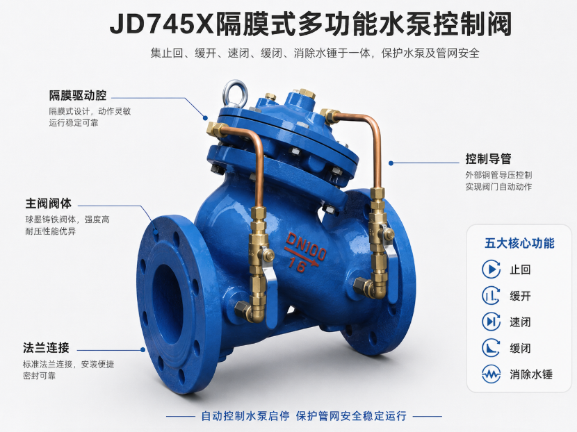 JD745X隔膜式多功能水泵控制阀是什么？