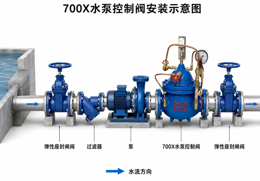 700X水泵控制阀安装示意图